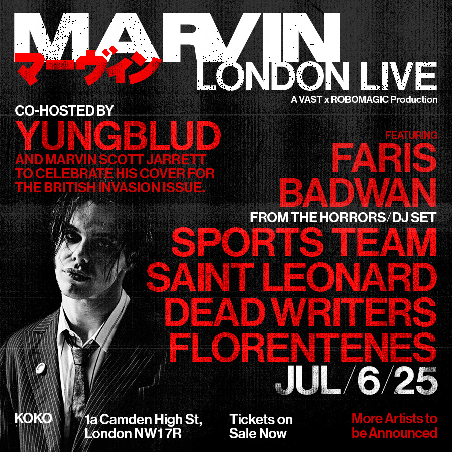 MARVIN Magazine Presents: The First – Ever MARVIN Live – A Concert Series Kickoff in London.